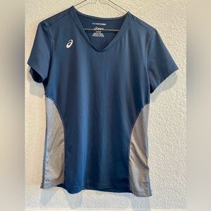 ASICS Women's motion dry Warm-up Shirt Jr. Decoy Short Sleeve size large